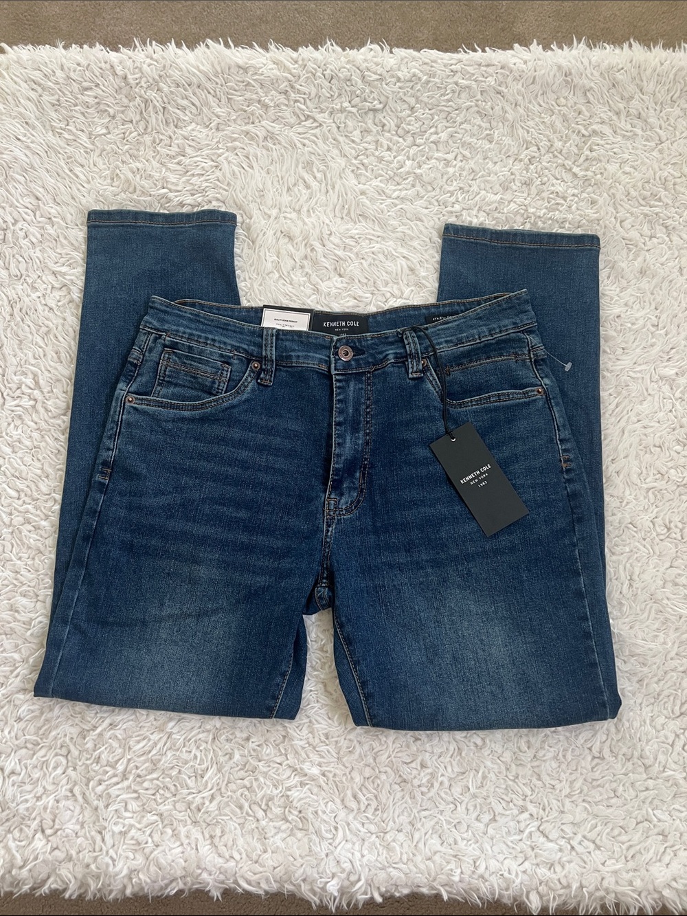 Kenneth Cole Athletic Fit Jeans Size 34x30 Denim Men's Straight Leg